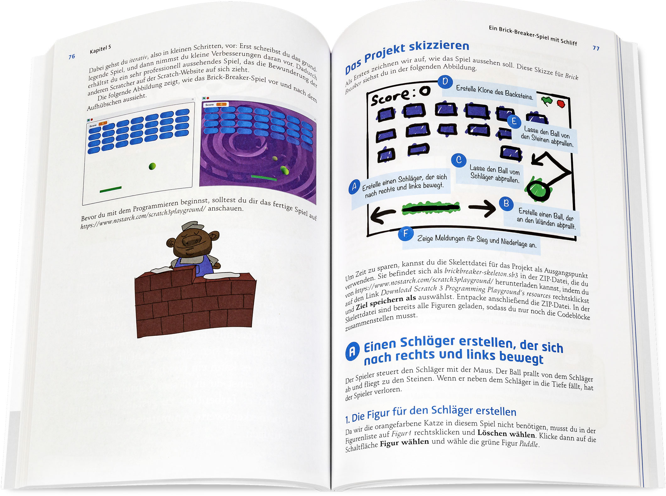 Blick ins Buch: Coole Spiele mit Scratch 3