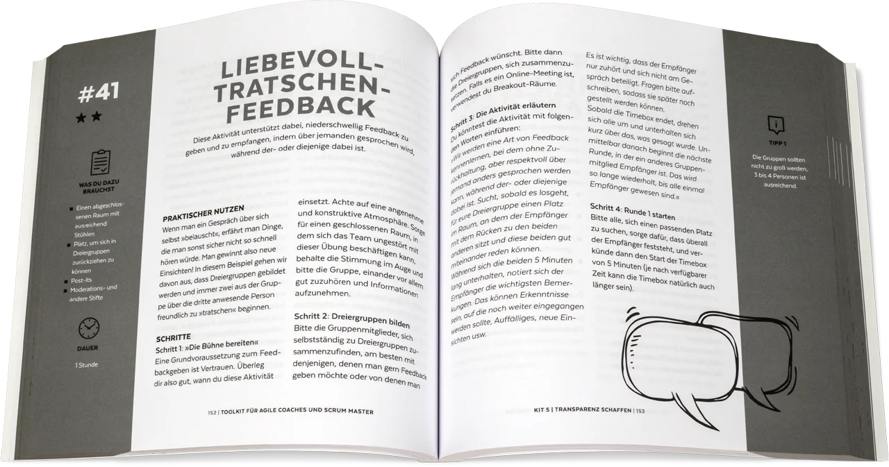 Blick ins Buch: Toolkit für Agile Coaches und Scrum Master
