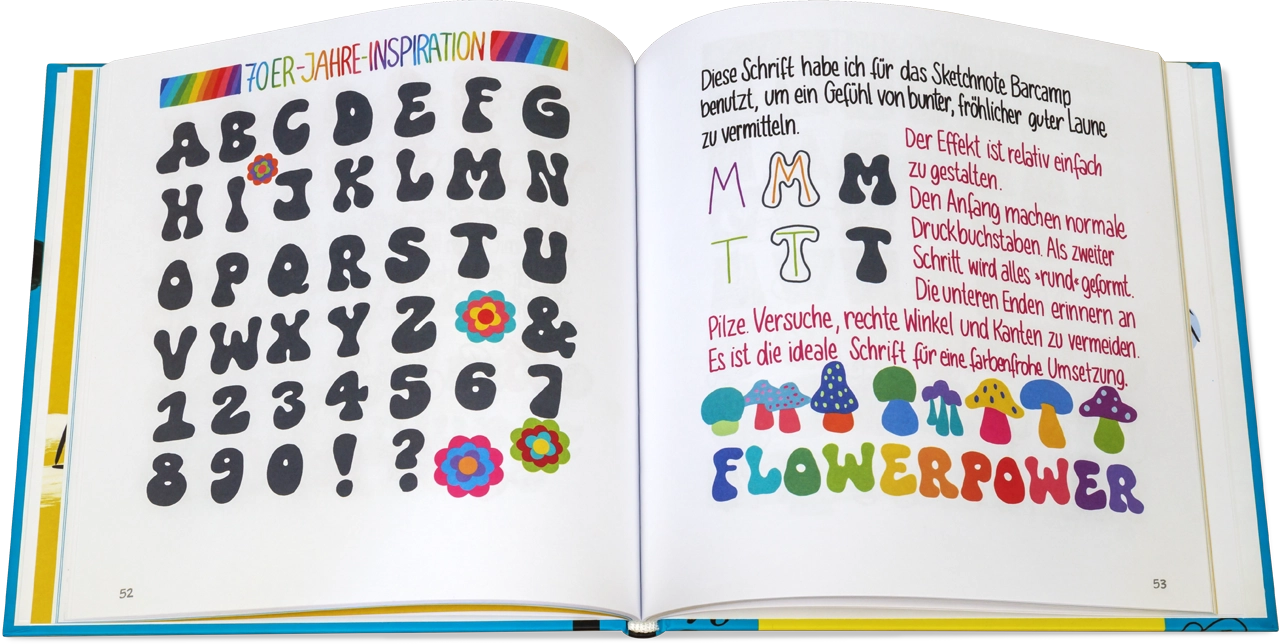 Blick ins Buch: Meine 40 besten Alphabete für Sketchnotes, Flipcharts & mehr