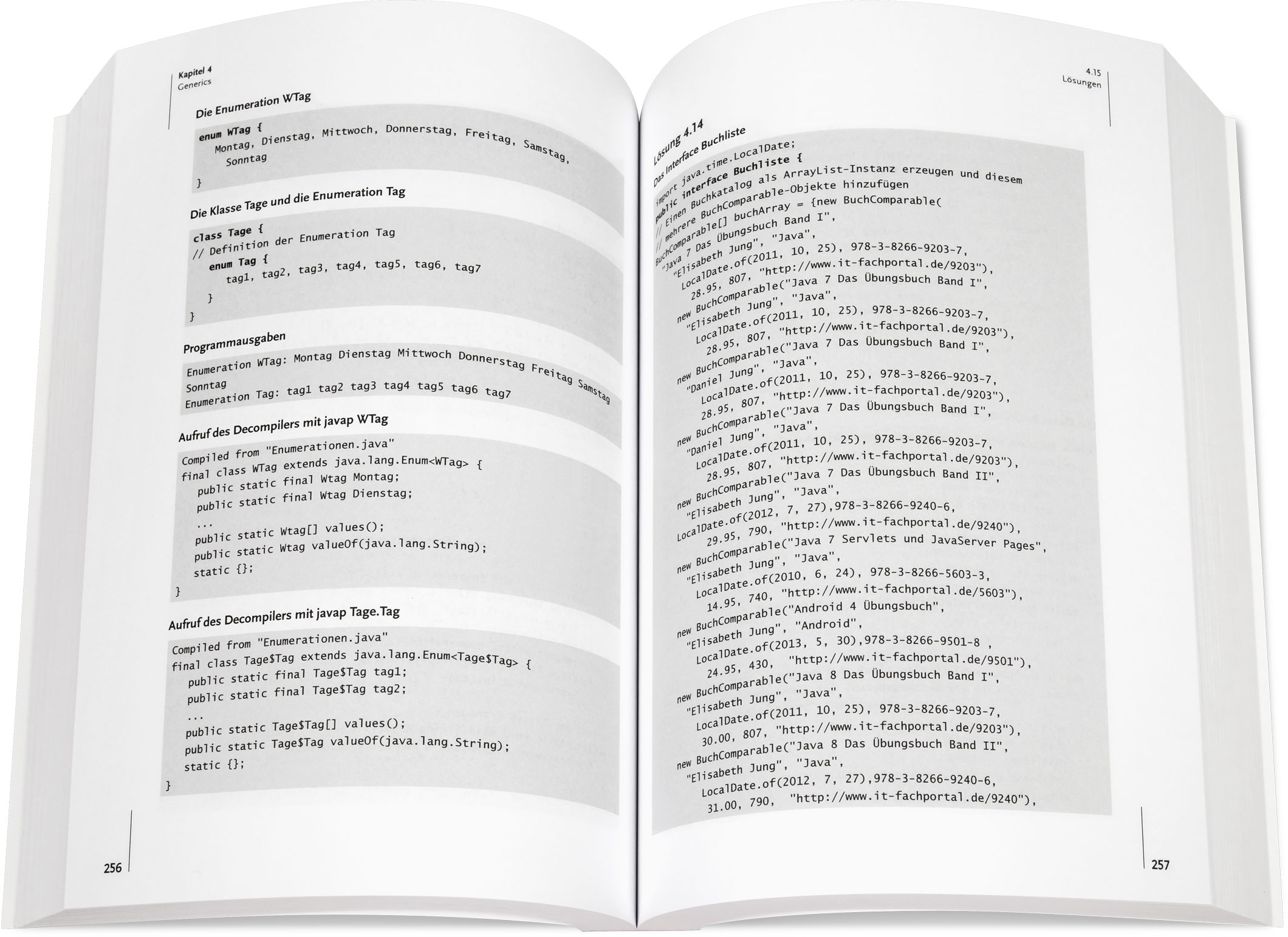 Blick ins Buch: Java Übungsbuch