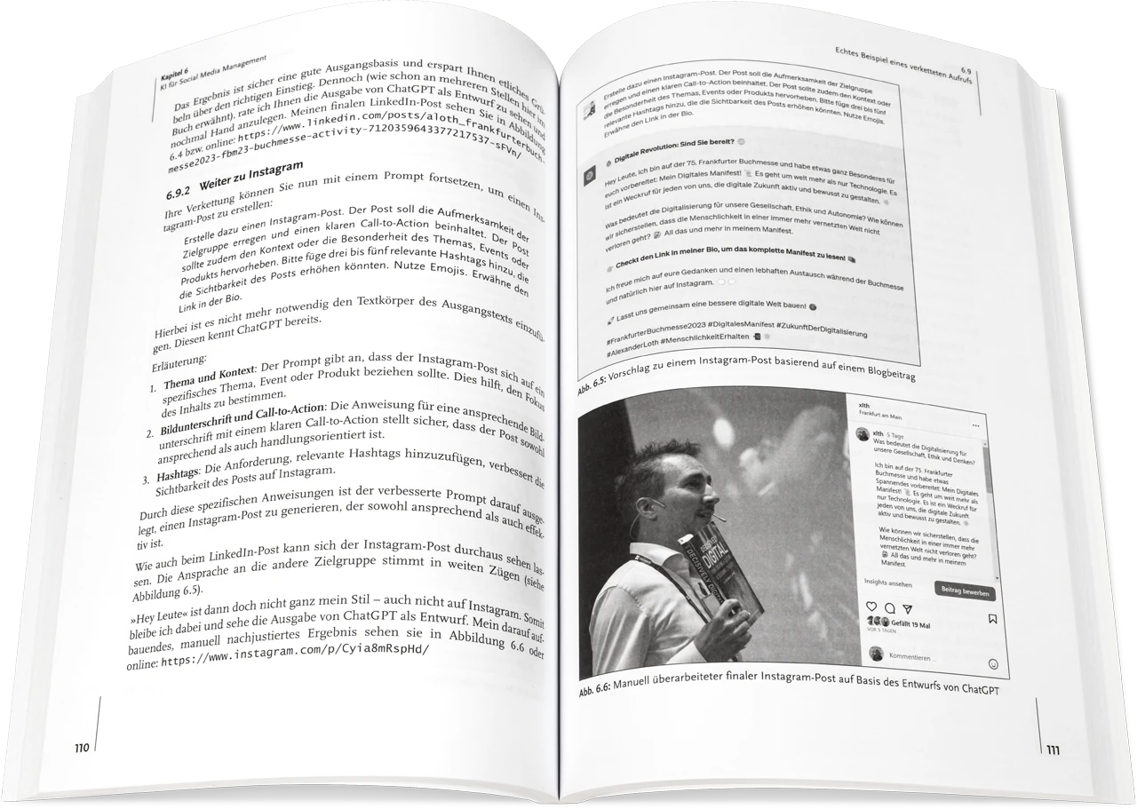 Blick ins Buch: KI für Content Creation