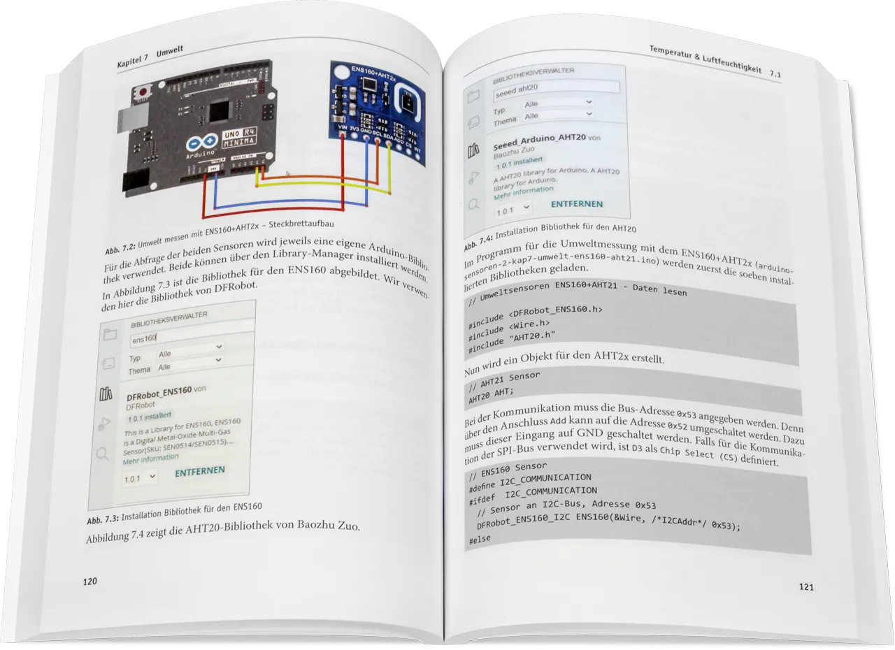 Blick ins Buch: Schnelleinstieg Sensoren für Arduino