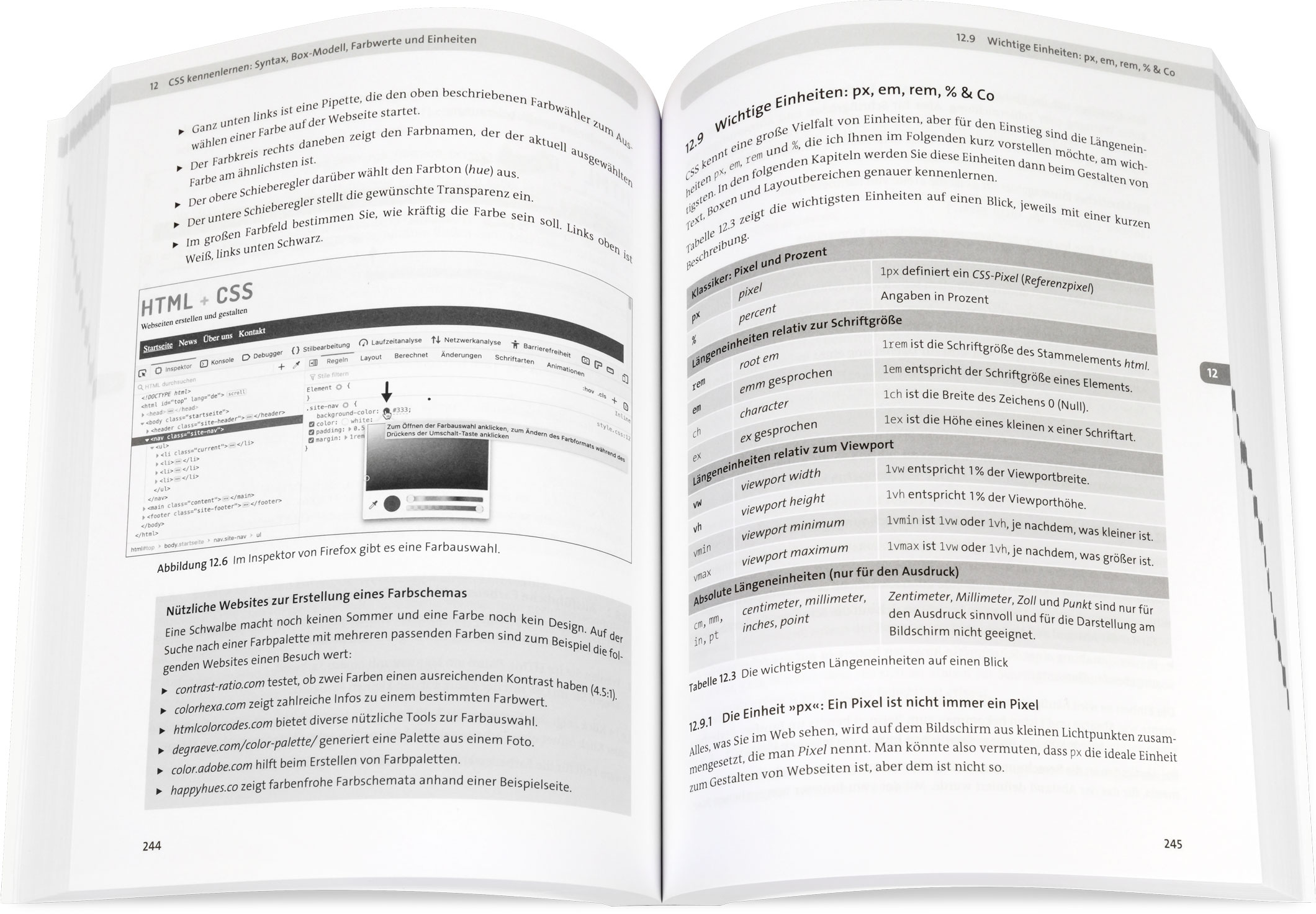 Blick ins Buch: Einstieg in HTML und CSS