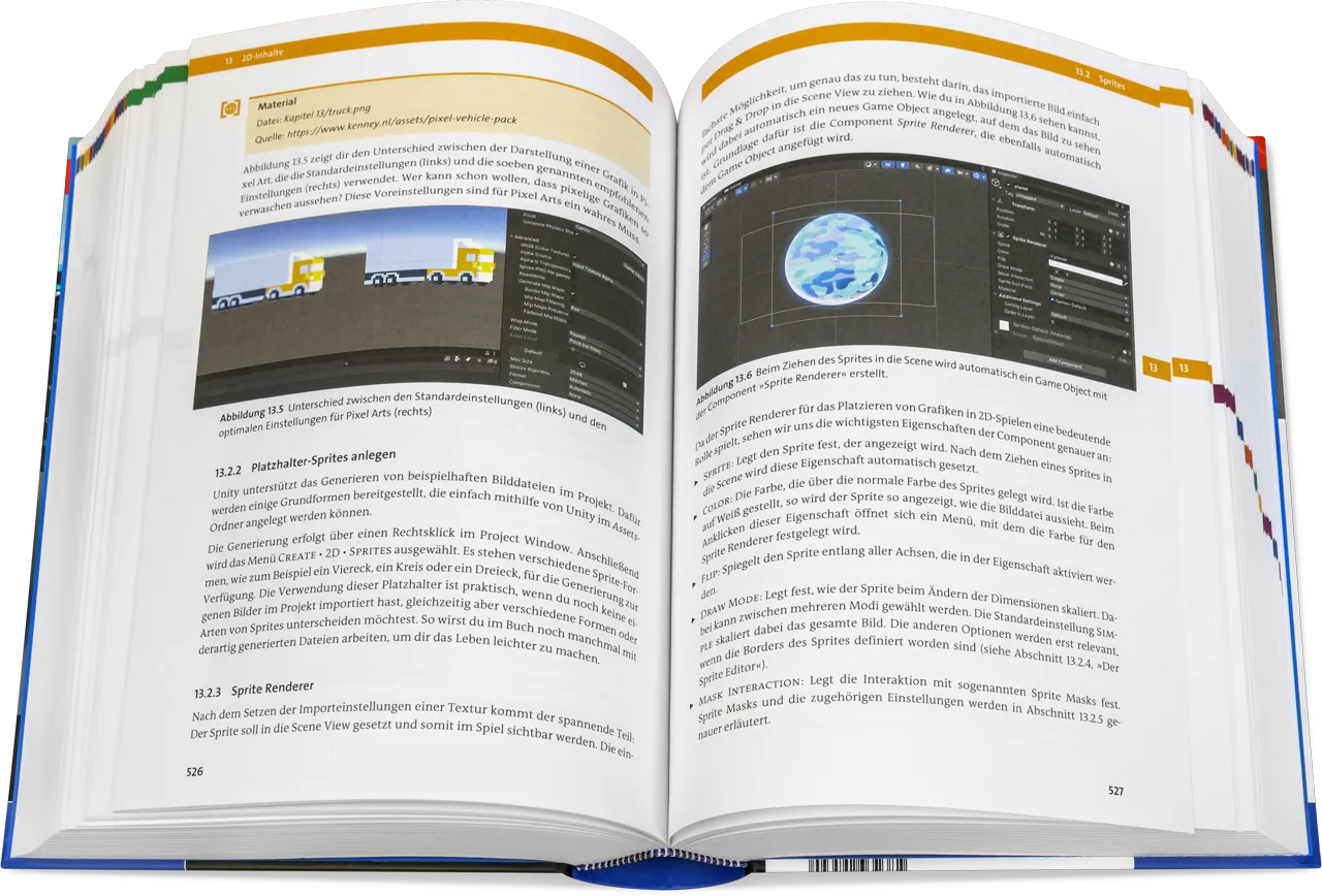 Blick ins Buch: Spieleentwicklung mit Unity - Das umfassende Handbuch
