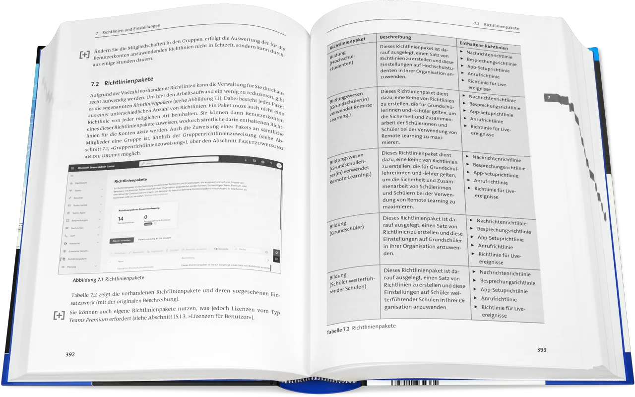 Blick ins Buch: Microsoft Teams - Das umfassende Handbuch