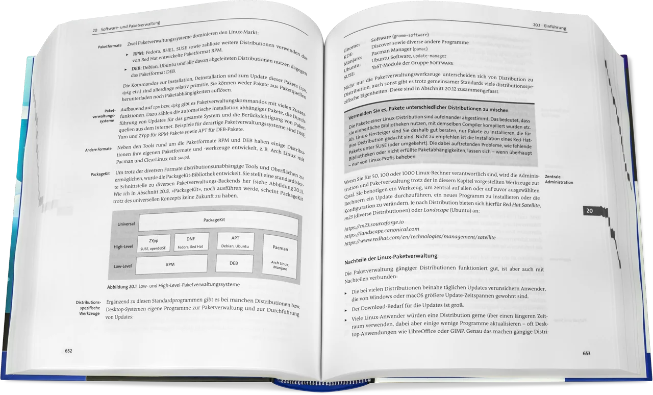 Blick ins Buch: Linux – Das umfassende Handbuch
