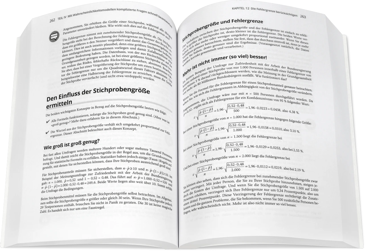 Blick ins Buch: Statistik Lehr- und Übungsbuch für Dummies
