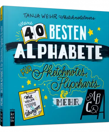 Meine 40 besten Alphabete für Sketchnotes, Flipcharts & mehr