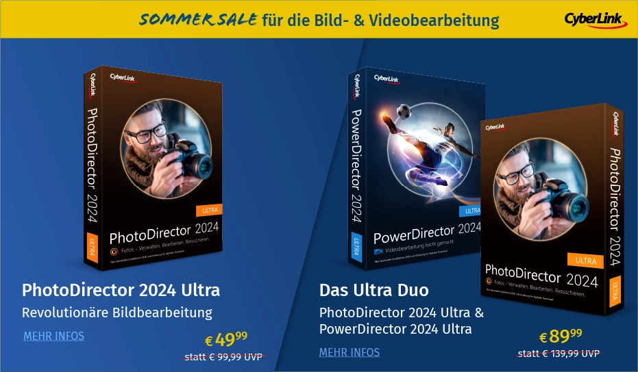 Banner zu CyberLink PhotoDirector 2024 Ultra & Ultra Duo 2024
